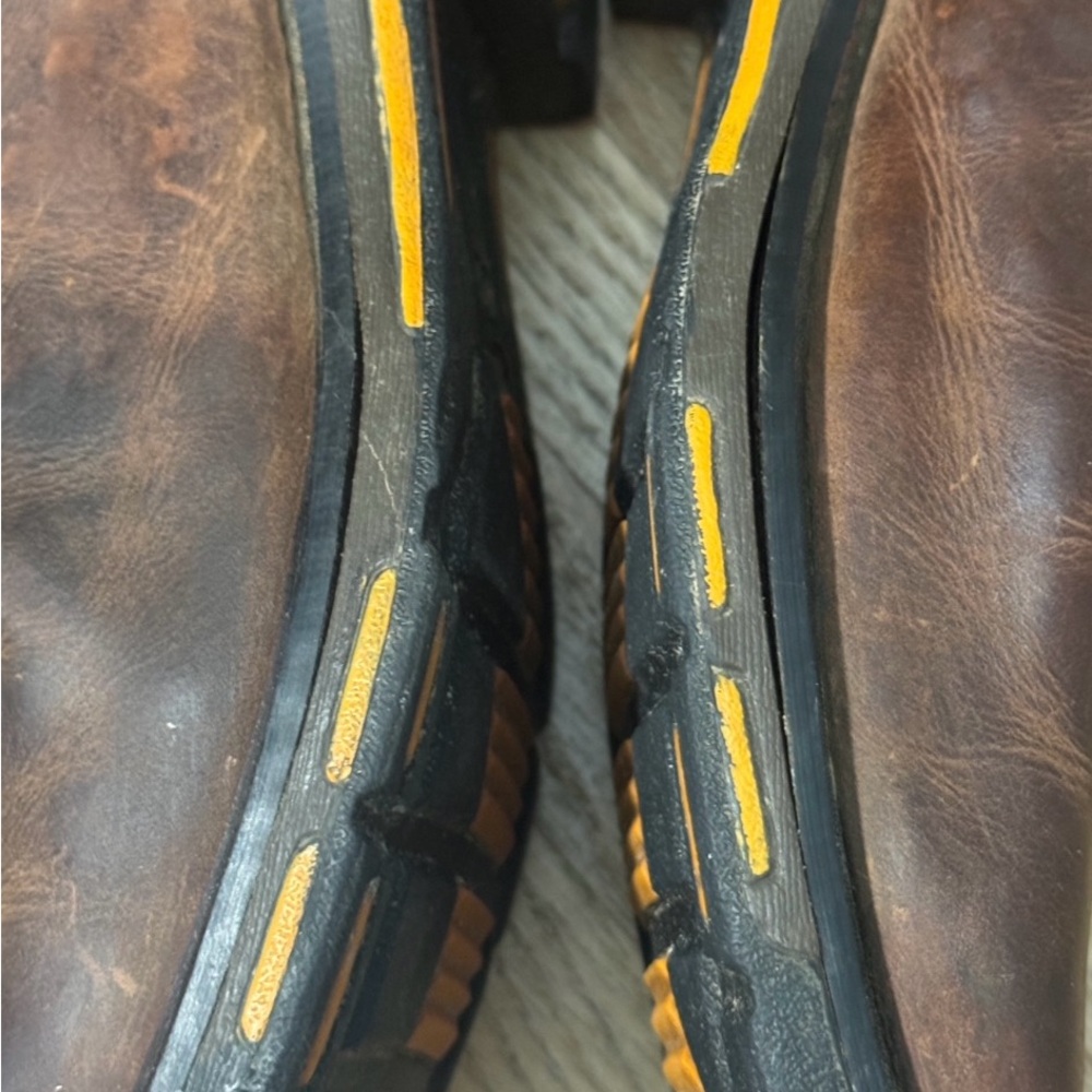 Ariat Rustic Brown and Vibrant Orange Boots - Picture 5 of 9